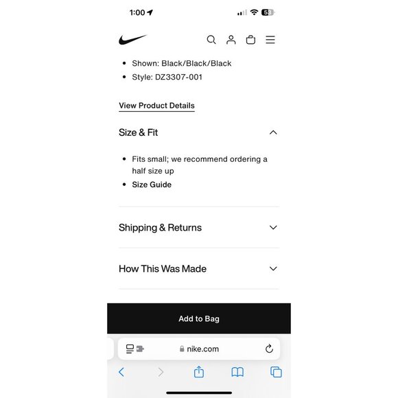 Nike Air Max 1 Toddler Easy On Size 9C Black New Without Box - Picture 4 of 10